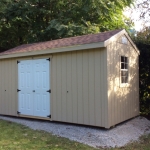 10x16 Gable with side entry door and window